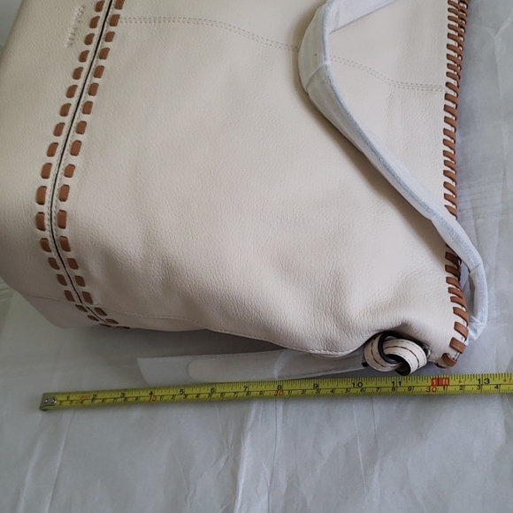 Cole Haan NEW Brynn Leather Shoulder Bag Large NWT Ivory - Picture 11 of 16